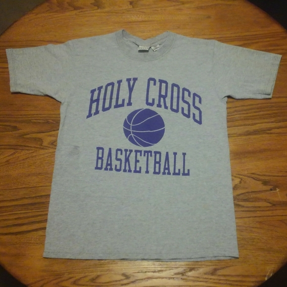 Vintage 💎 Holy Cross Basketball NCAA Shirt Medium Worcester Massachusetts 🔥 - Picture 7 of 11